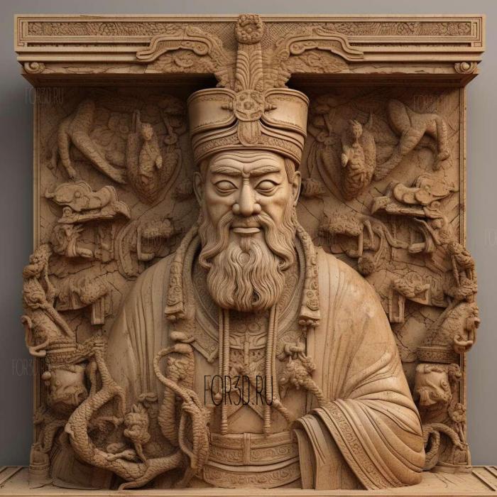 Qin Shi Huang 4 stl model for CNC